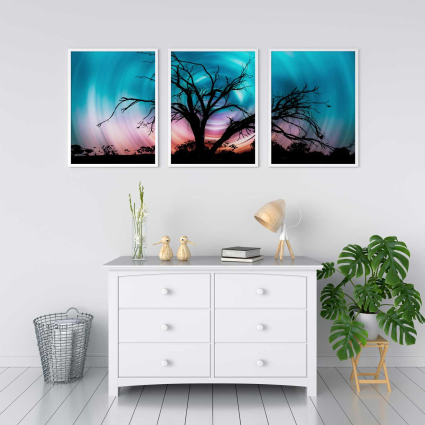 Magisk natur 50x70cm x 3 f&auml;rgstarka posters | Fri frakt