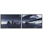 Manhattan New York - Panorama Poster i Tv&aring; Delar