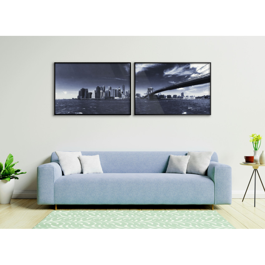 Manhattan New York - Panorama Poster i Tv&aring; Delar