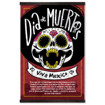 Mexikansk D&ouml;dskalle och B&ouml;n - Stor Poster