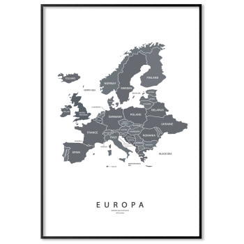 Modern Europa karta 50x70cm poster