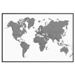 Modern map of the world - 50x70cm trendy poster