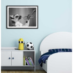 Music poster 50x70 cm raccoon playing the trumpet