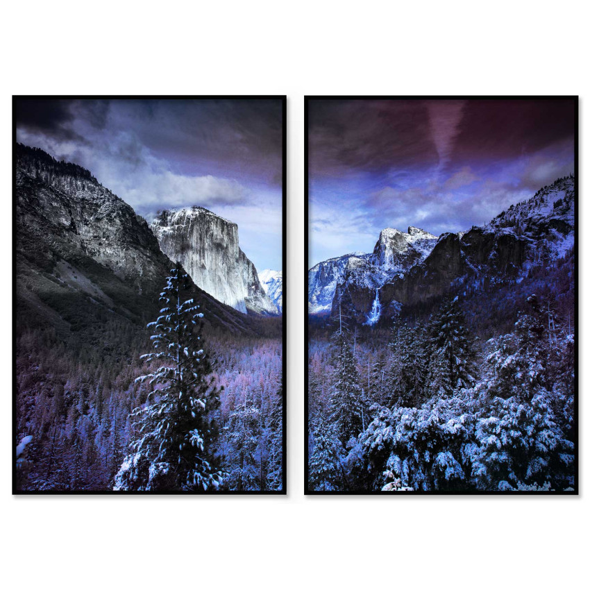 Nordisk m&ouml;rk natur 50x70 cm x 2 posters