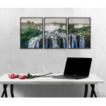 Panorama berg & vattenfall 50x70cm x 3 posters