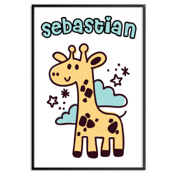 Personal kids room poster - Cute giraffe