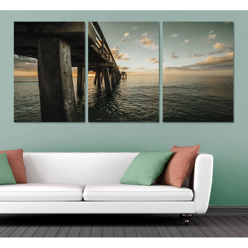 Brygga i havet 61x91cm x 3 posters | Fri frakt