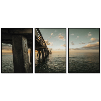 Brygga i havet 61x91cm x 3 posters | Fri frakt