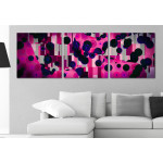 Rosa Abstrakt och Lila - Tredelad Poster