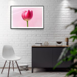 Rosa blomma - Enkel retro poster