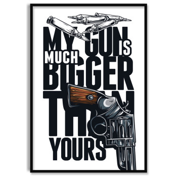 Pistol med Text - Illustration Poster