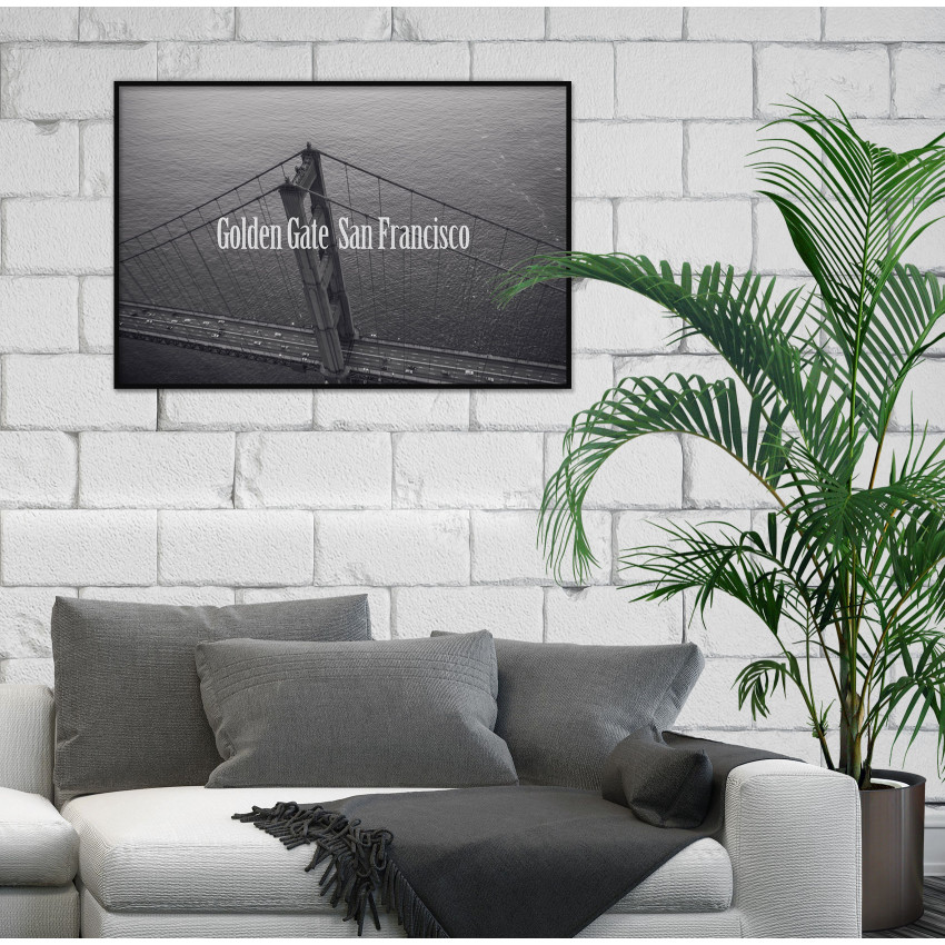 Svartvit poster - Golden Gate Bridge i San Francisco