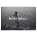 Svartvit poster - Golden Gate Bridge i San Francisco