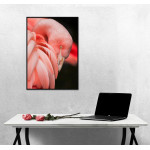 Poster affisch med en rosa flamingo