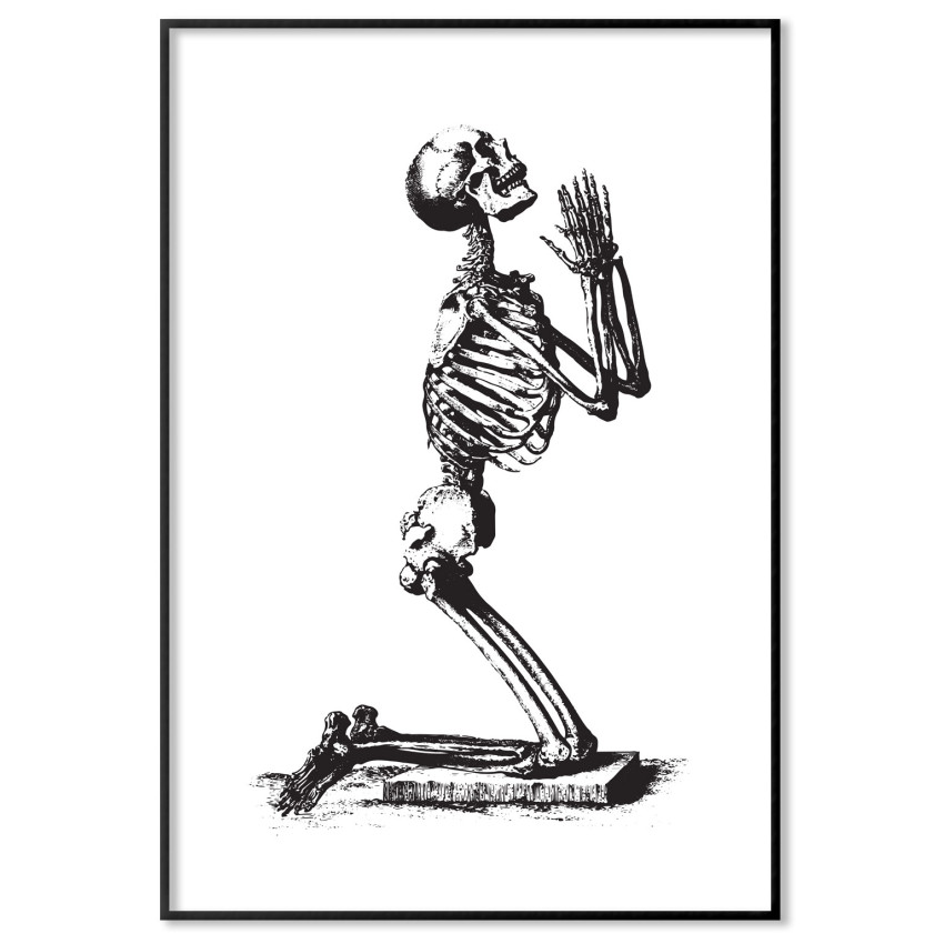 Praying skeleton - Poster
