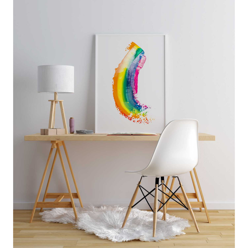 Regnb&aring;ge i oljef&auml;rg - F&auml;rgglad & enkel poster