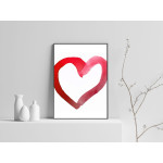 Rött Hjärta - Simpel Poster