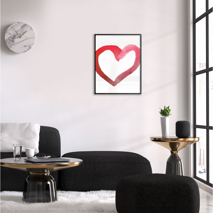 Rött Hjärta - Simpel Poster