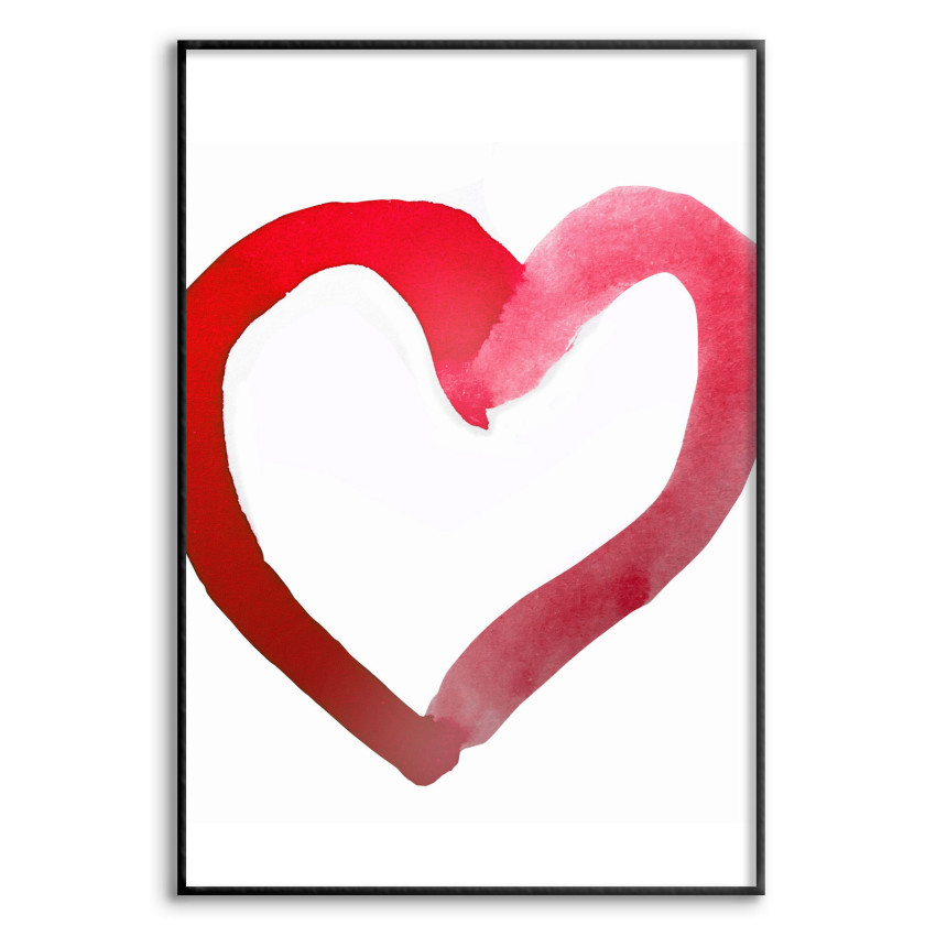 Rött Hjärta - Simpel Poster