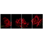 Red Roses - Poster in Four Pieces