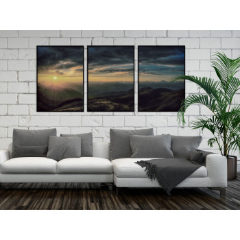 Retro natur panorama - Tavla i tre delar