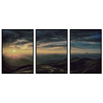 Retro natur panorama - Tavla i tre delar