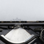 Retro Typewriter - Black and White Poster