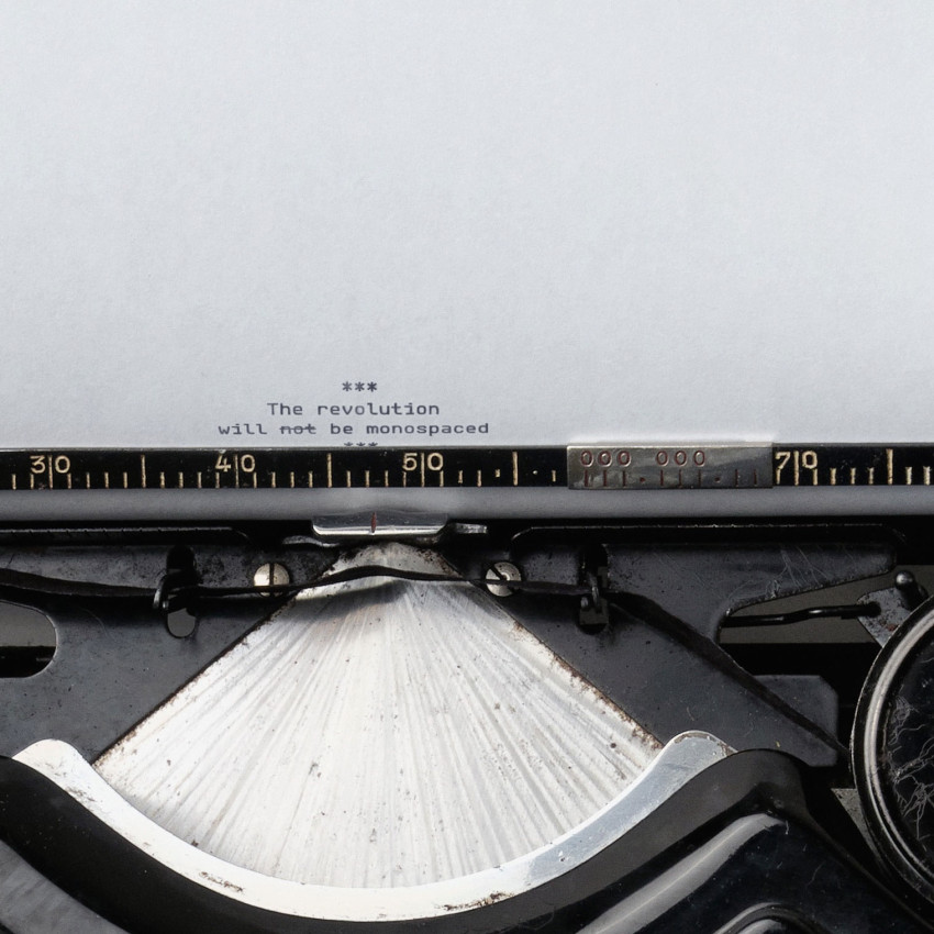 Retro Typewriter - Black and White Poster