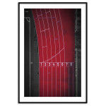 Running fields 50x70 cm sports poster