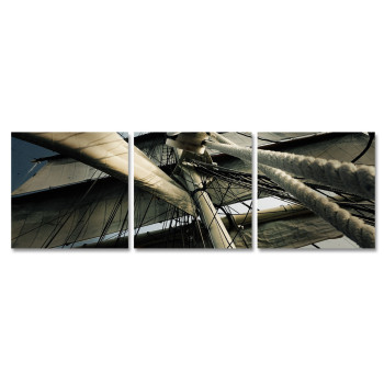 Segel på Segelbåten - Tavla i Tre Delar