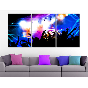 Publikhav p&aring; F&auml;rgglad Konsert - Poster i Tre delar