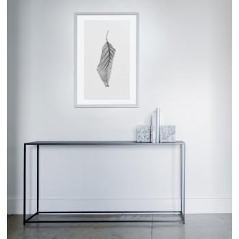 Löv - Svartvit Enkel Poster Tavla