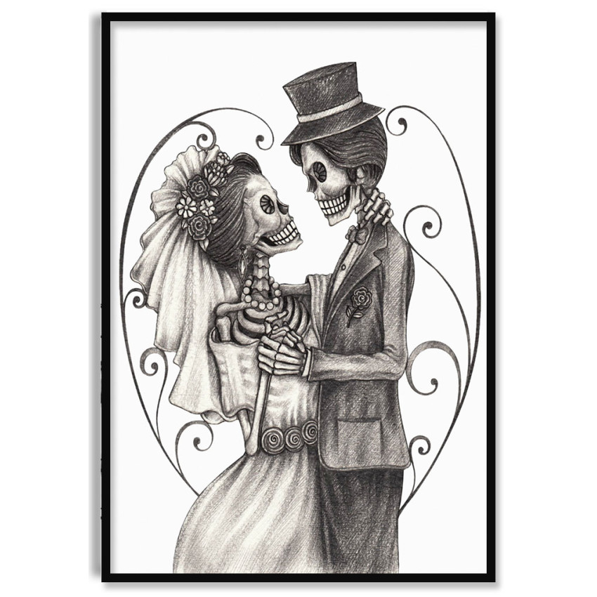 Skeleton Bride and Groom - Poster