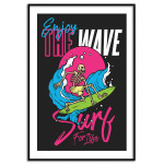 D&ouml;dskalle surfare 50x70cm sport poster