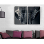 Skull in Neon - Two Piece Poster