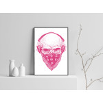 Rosa Döskalle - Enkel Trendig Poster