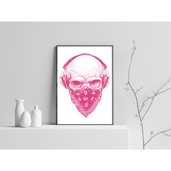 Skull - Simple Pink Poster