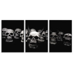 Skulls in a row - Three piece poster