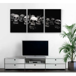 Skulls in a row - Three piece poster