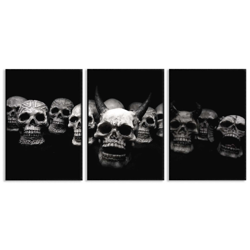 Skulls in a row - Three piece poster
