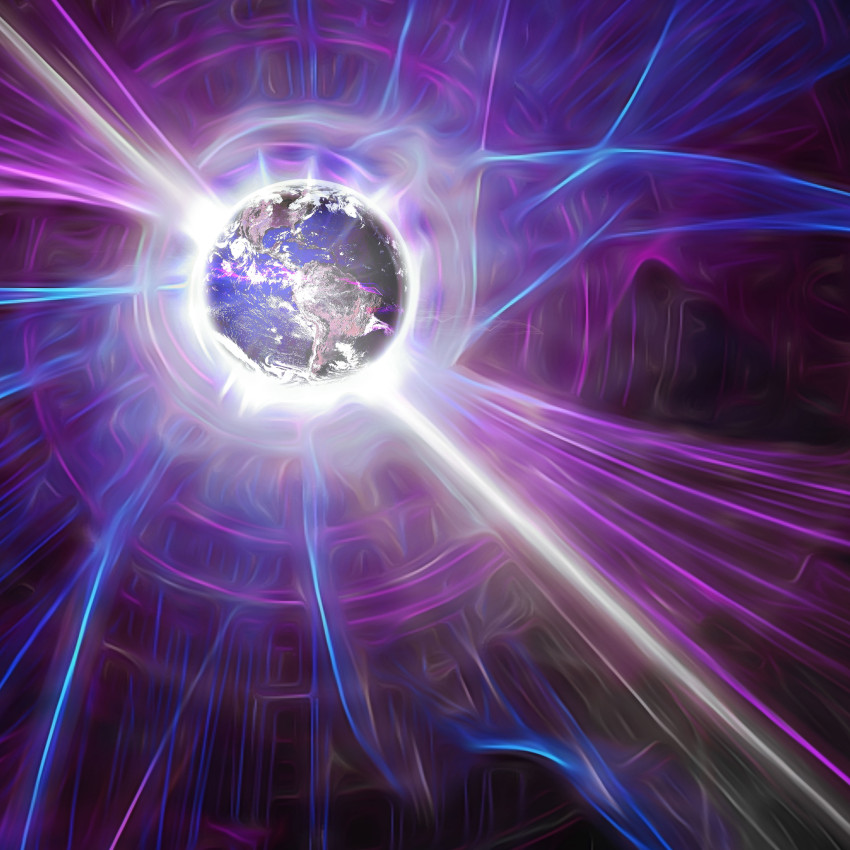 Small Earth in the Big Universe - Poster in Three Pieces