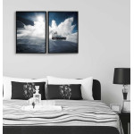 Snowboard and snow - Poster in two pieces