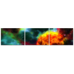 Space Digital Painting - Poster in Three Pieces