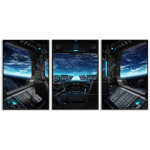 Space ship cockpit 50x70cm x 3 posters