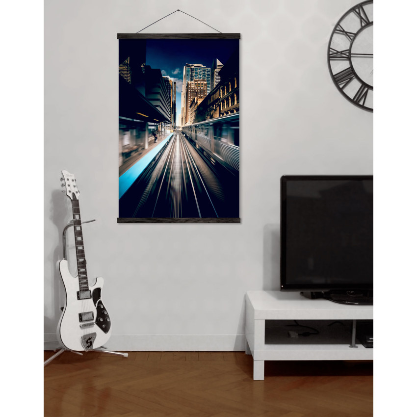 Speedy Cityscape Platform - Big Blue Poster