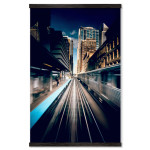 Speedy Cityscape Platform - Big Blue Poster