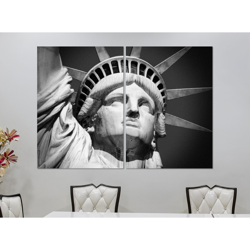Statue of Liberty Black and White 2-piece Poster
