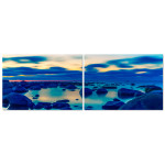 Stones by the Sea - Colorful Two Piece Poster