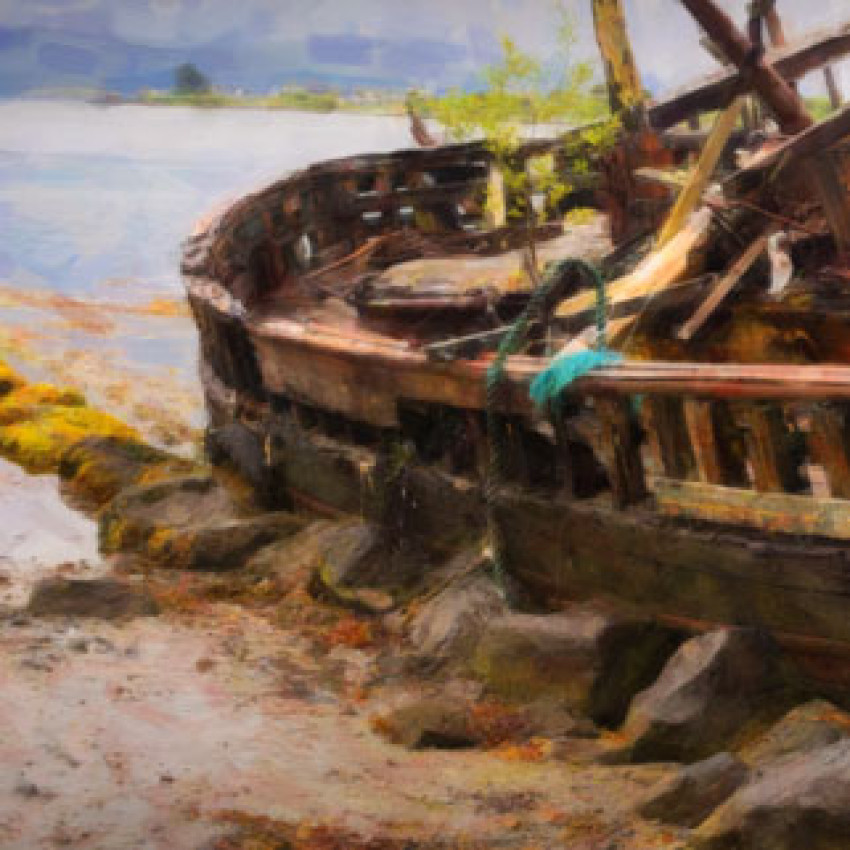 Strandade B&aring;tar - Poster i Fyra Delar