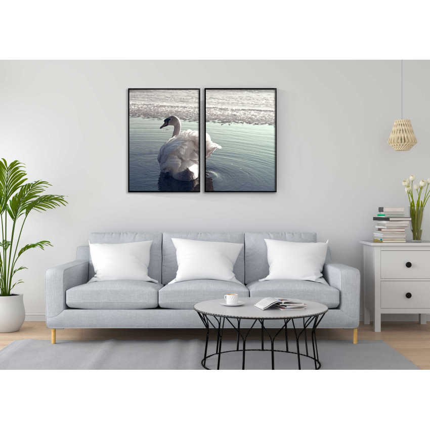 Swan in the Lake - Poster in Two Pieces
